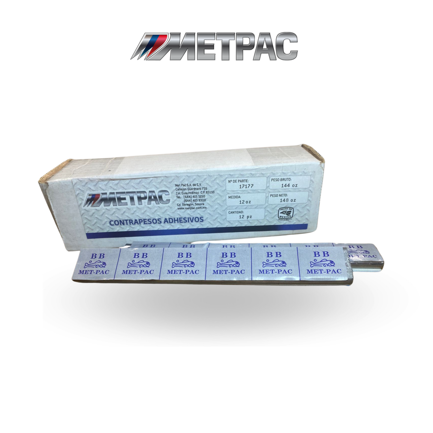 CONTRAPESO ADH PB CAMION (SEG 2OZ) CAJA 12 BARRAS/12OZ